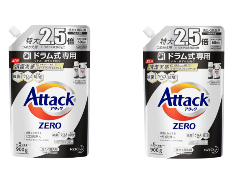 アタックZERO　ドラム式専用　詰め替え用２点